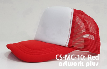 CAP SIMPLE- CS-MC-10, Red, หมวกตาข่าย, หมวกแก๊ปตาข่าย, หมวกแก๊ปสำเร็จรูป, หมวกแก๊ปพร้อมส่ง, หมวกแก๊ปราคาโรงงาน, หมวกตาข่ายสีแดง